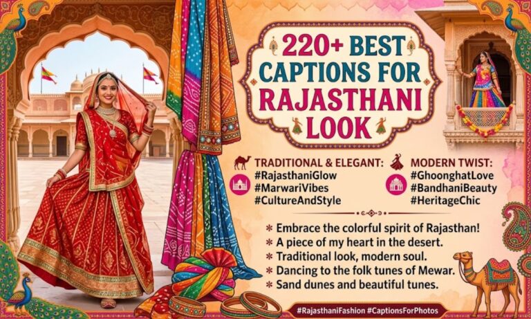 220+ Best Captions for Rajasthani Look