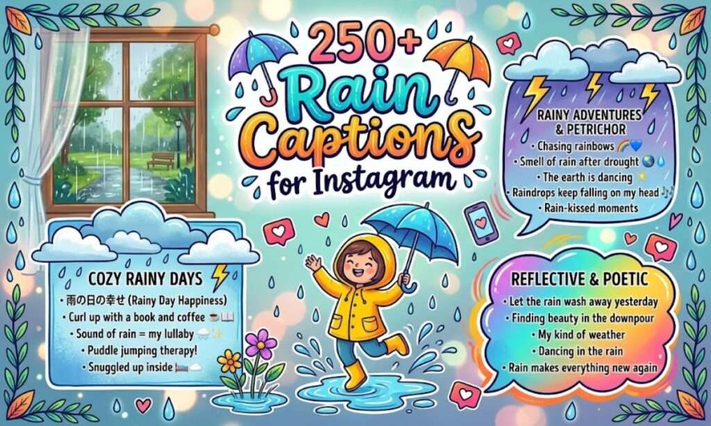250+ Rain Captions for Instagram