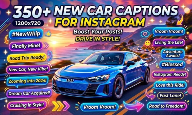 350+ New Car Captions for Instagram (1)