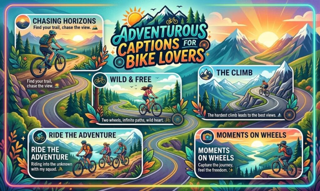 🌄 Adventurous Captions for Bike Lovers