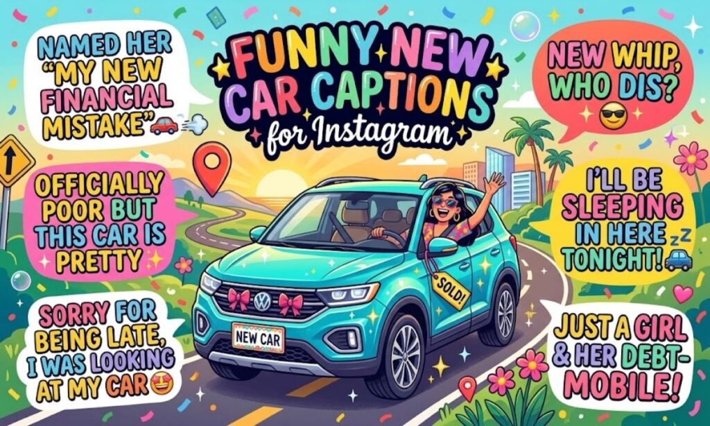 Funny New Car Captions for Instagram