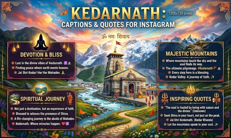Kedarnath Captions Quotes for Instagram