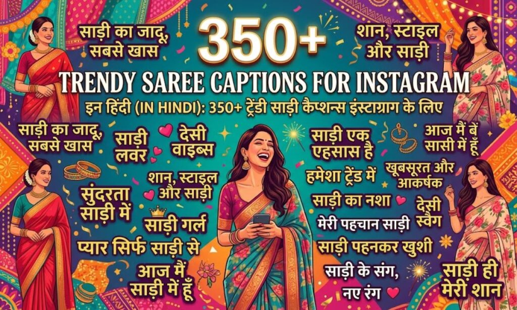 Saree Captions for Instagram in Hindi caption