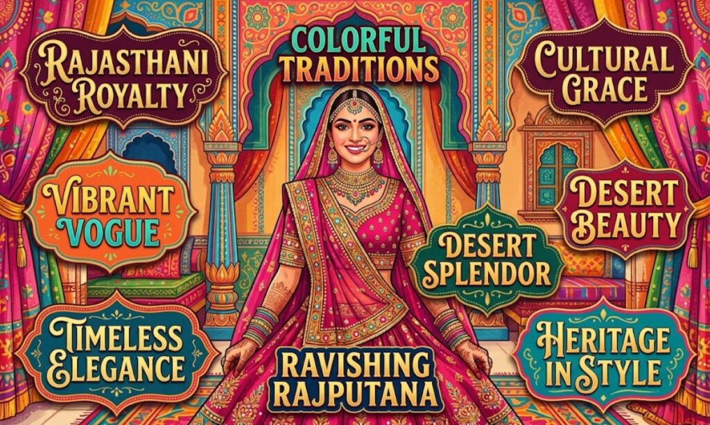Short Captions for Rajasthani Look
