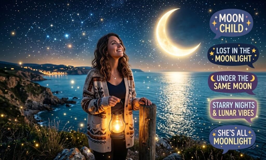 Short Moon Captions for Instagram for Girl