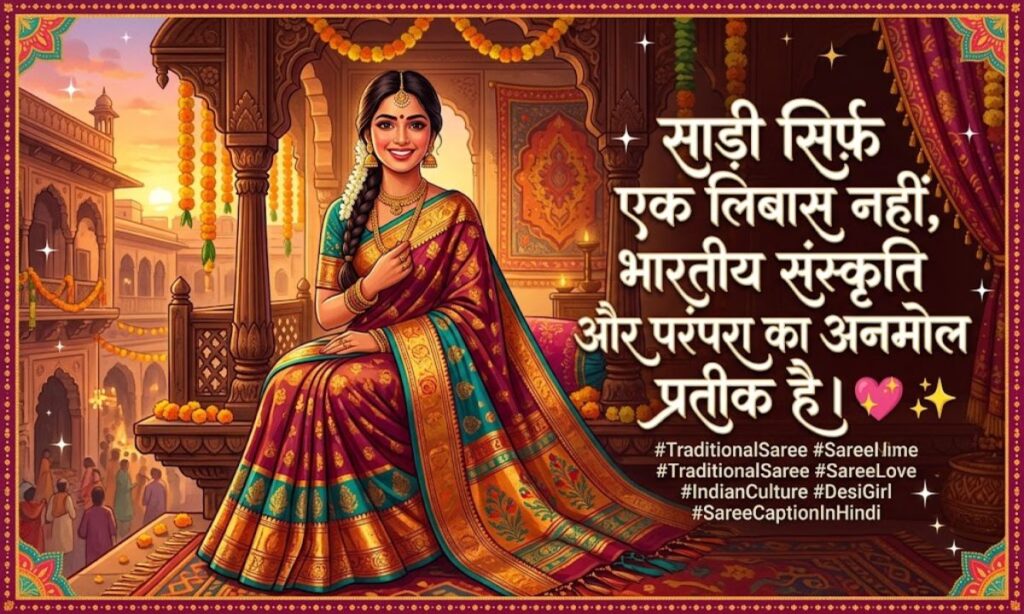 Caption for Saree Pic in Hindi