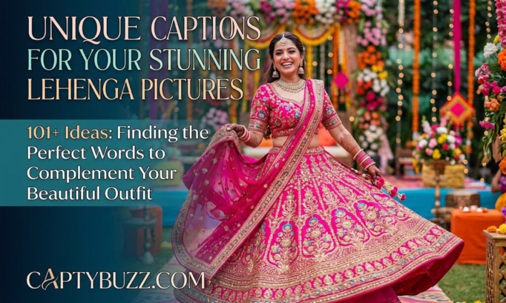 Captions for Lehenga Pictures