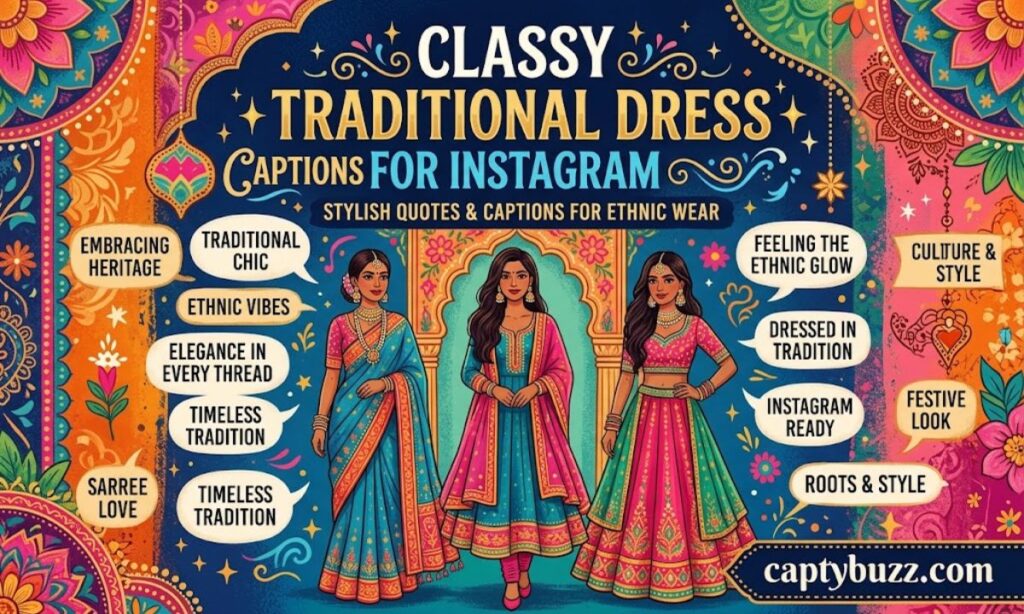 Classy Traditional Dress Captions for Instagram