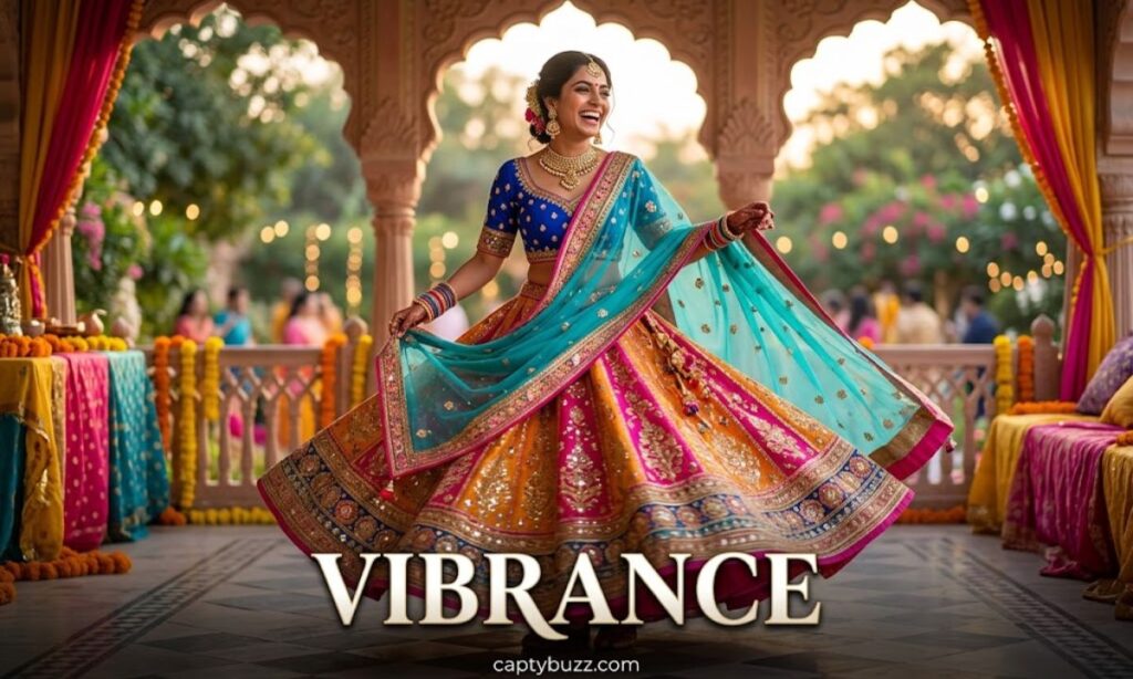 One Word Caption for Lehenga