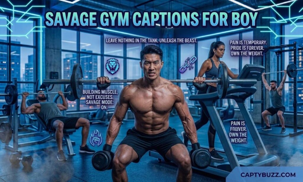 Savage Gym Captions for Instagram for Boy in English