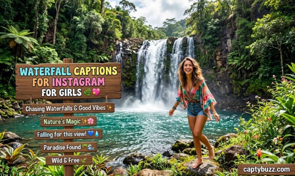 Waterfall Captions for Instagram for Girls 