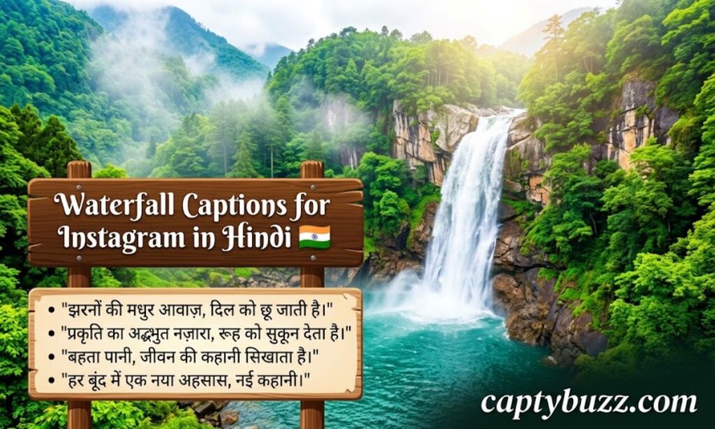 Waterfall Captions for Instagram in Hindi 🇮🇳