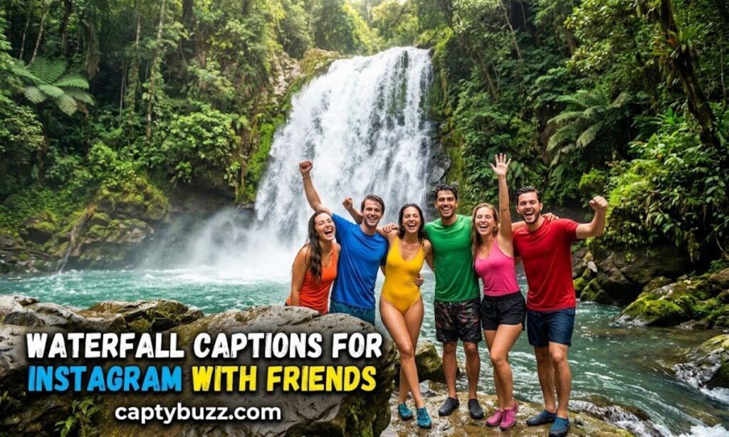 Waterfall Captions for Instagram with Friends 